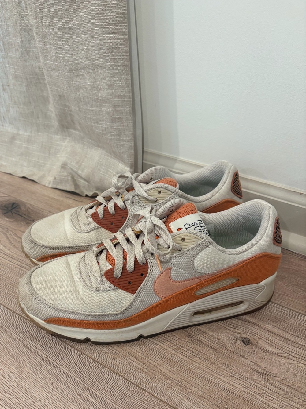 Nike Orange and Beige Air Max Nike Sun Club Air Max Sneakers